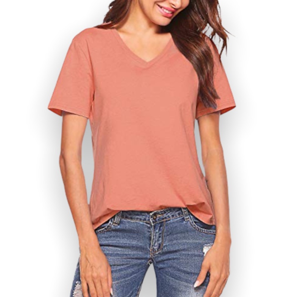Nike Dri-Fit V-Neck Athletic Workout Running Yoga Active Short Sleeve Tee - Picture 3 of 11